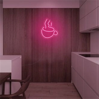 Brighten Your Café or Kitchen Ambiance with the Coffee Cup LED Neon Sign Perfect for Shops, Home Decor, and Events