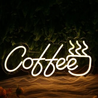 Coffee Yellow Custom Neon Sign for Cafes and Coffee Shops