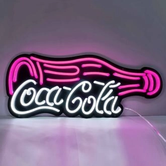 Drink Coke Neon Black Backsplash