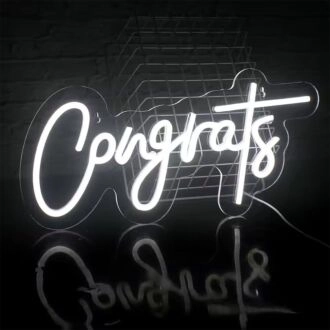 Celebrate life's milestones in style with the Congrats Neon Sign, perfect for weddings, graduations, and anniversary parties.