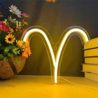 Brighten Your Space: Constellation Aries LED Neon Sign for Home Decor, Bars, and Celebrations