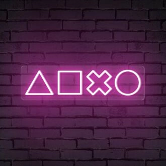 Elevate Your Gaming Room, Man Cave, or Party Ambience with the Controller Buttons Neon Sign For Gamers.