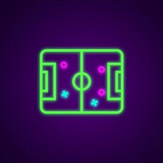 Court Layout Neon Sign Ideal for sports-themed rooms