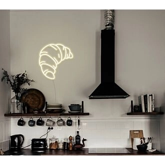 Croissant Neon Sign for Food Lovers and Whimsical Decor