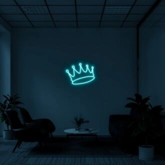 Crown Neon Sign for Royal and Elegant Decor