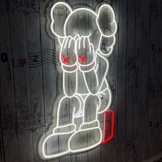 Crying Kaws Neon Sign for Artistic and Bold Spaces