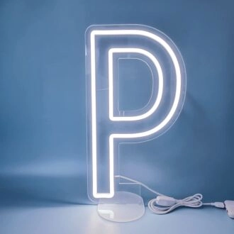 Brighten Up Your Celebrations: Customized LED Neon Light Letter P Birthday Neon Sign Perfect for Home Decor, Offices, Storefronts, Bars, and Special Events.