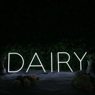 Dairy White Neon Sign