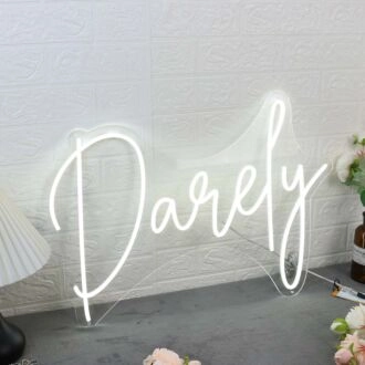 Darely White Neon Sign