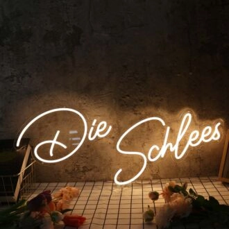 Die Schlees Yellow Neon Sign