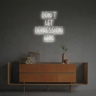 Brighten Your Space: Dont Let Depression Win LED Neon Sign, Perfect for Home Decor, Office Motivation, and Inspiring Store Displays