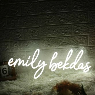 Emily Bekdas White Neon Sign