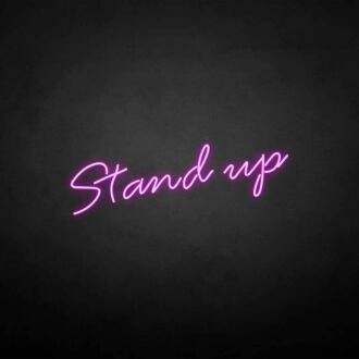 'Get up' neon sign