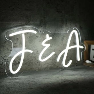 F And A White Neon Sign