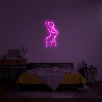 Female Pose Neon Sign for Artistic Decor