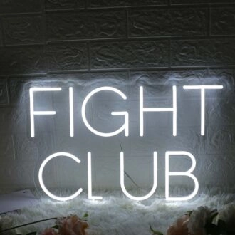 Fight Club White Neon Sign
