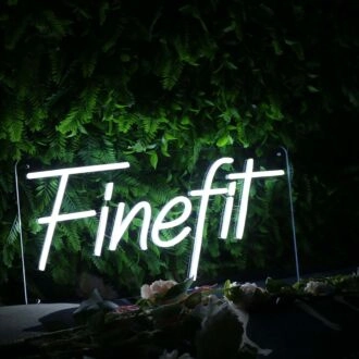 Finefit White Neon Sign