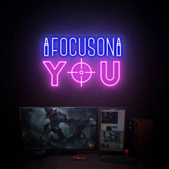 Enhance Your Space: Focus On You Led Neon Sign, Perfect for Adding a Vibrant Touch to Home Decor, Office Ambiance, and Store Displays.