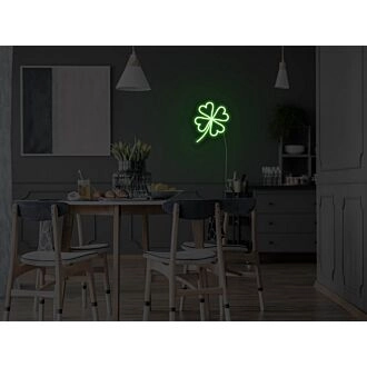 Four Leaf Clover Neon Sign for Luck and Positive Decor