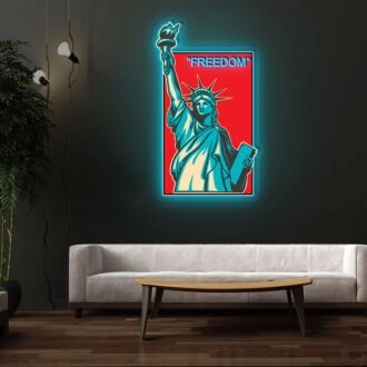 Freedom Neon X Acrylic Artwork