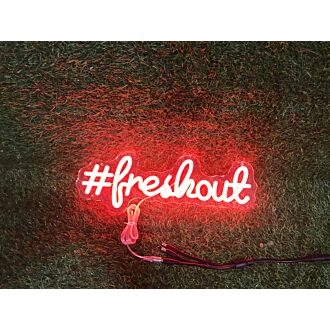 Brighten Your Space: Freshout Red LED Neon Sign Perfect for Bar, Wedding, and Office Ambiance