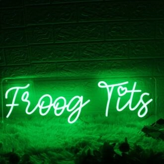 Froog Tits Green Neon Sign