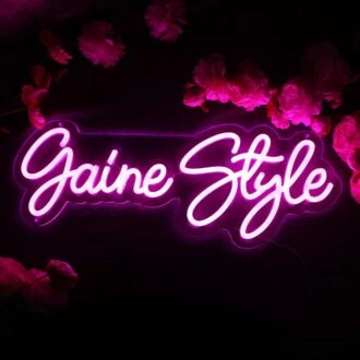 Gaine Style Purple Neon Sign