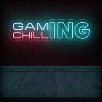GAMING CHILL Game Room Decor Neon Sign