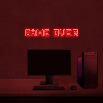Game Over V1 Neon Sign for Game Lovers and Fun Spaces