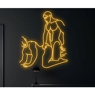 Brighten Up Your Home, Bar, or Wedding with a Gay Couple Making Love Led Neon Sign Light: A Symbol of Love and Inclusion.