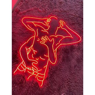 Brighten Your Space: Gay Couple Making Love Naked Gay Club Neon LED Sign for Bar, Home Decor, and Celebratory Events Lighting