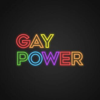 Gay Power Neon Sign for Pride Decor