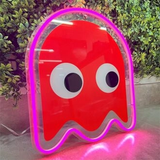 Light Up Your Nights: Ghost UV Printed LED Neon Sign Perfect for Bars, Home Decor, and Halloween Festivities.
