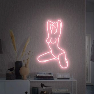 Add a Sultry Glow to Your Bar, Bedroom, or Boutique with the Girl Body Neon Sign Lady Neon Sign Woman Body Neon Sign Woman Body Wall Art.