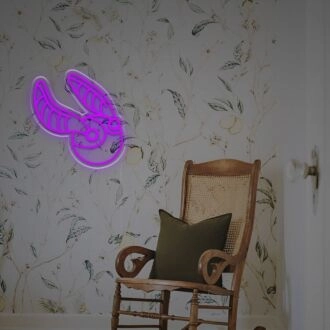 Light Up Your Magical Moments: Golden Snitch LED Neon Sign for Weddings, Bars, and Enchanting Home Decor