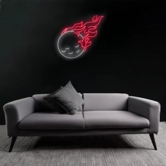 Flaming Golf Ball Neon Sign