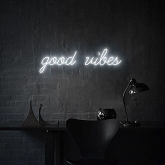 Good Vibes Neon Sign for Positive and Fun Spaces