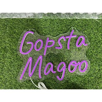 Add a Vibrant Touch to Your Bar, Wedding, and Home Decor with Gopsta Magoo Pink LED Neon Sign.