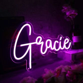 Gracie Purple Neon Sign