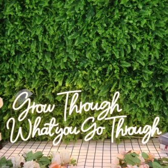 Grow Through What You Go Through Yellow Neon Sign
