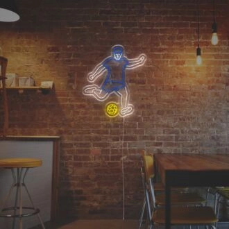 Guy Kicking A Soccer LED Neon Sign