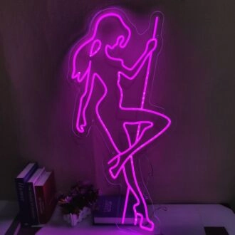 Pole Dancing Woman Neon Sign