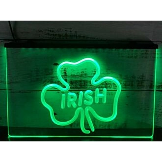 Irish Shamrock Hanging Neon Sign