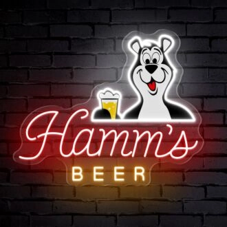 Brighten Up Your Bar, Storefront, or Man Cave with the Hammers Beer Words Logo Beer UV Neon Sign.