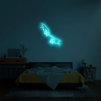 Hand Of God Neon Sign for Artistic Decor