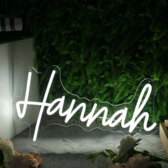 Hannah White Neon Sign