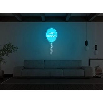 Happy Birthday Balloon Neon Sign