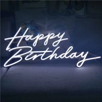 Happy Birthday Neon Sign for celebratory birthday decor