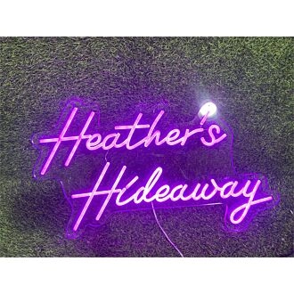 Brighten Your Space: Heathers Hideaway Custom LED Neon for Home Decor, Office Ambiance, and Celebratory Occasions like Weddings & Parties.