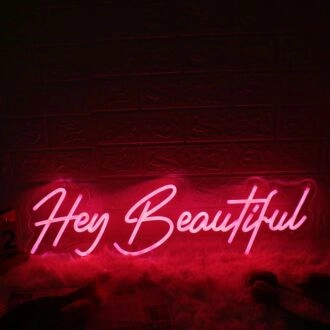 Hey Beautiful Red Neon Sign